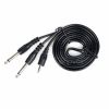 3.5mm to 2 x 6.3mm dual 6.35mm jack audio mixer cable amp wire
