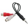 3.5mm stereo to dual rca female audio adapter cable